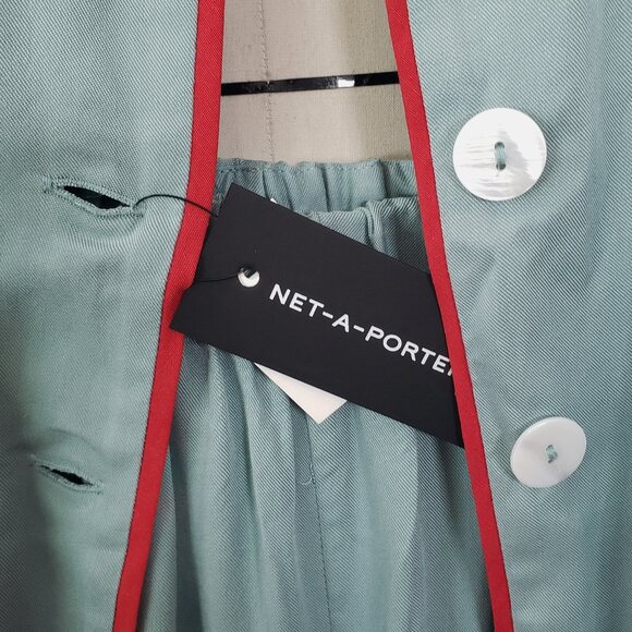 Sleeper Net A Porter Feather Trim Pajama Set In Blue Sz XS New With Tags - Picture 6 of 13